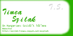 timea szilak business card